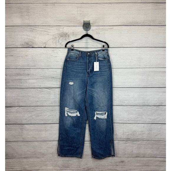 Cello Women's 90's Baggy Distressed Slit Ankle Jeans Size 9 - Picture 1 of 11